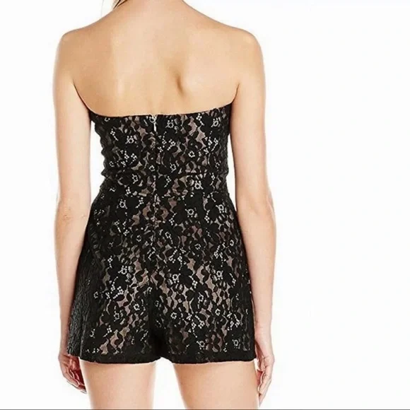new✨ j.o.a anthro black lace and nude strapless romper - Picture 8 of 14